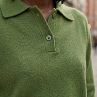 Ensemble en tricot vert olive pour femmes, haut cardigan à col, pantalon large à jambes droites, ensemble deux pièces décontracté pour les trajets quotidiens, mélange de laine mérinos