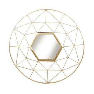 Vintage Inspired <b>Gold</b> Iron Frame Wall <b>Mirror</b> Enhances Ambiance in Any Room for Decorative Use - Product Image 6