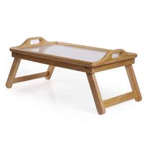 Fancy Wooden Enamel Rectangle Tray With Handles and Legs <b>Stand</b> Vietnam Natural New Designer Serving Tray for Wedding Centerpiece - Product Image 3