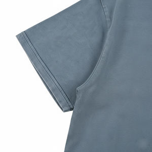 T-shirt en coton 100% surdimensionné, lourd, tricoté, imprimé délavé à l'acide, vintage, teint en pigment, streetwear, homme, vierge - Product Image 4