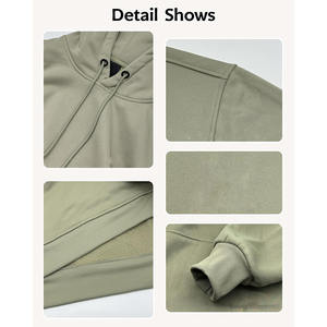 Sudadera con capucha de ajuste relajado para ropa de hombre Streetwear Basics algodón mezclado Heavyweight 100% algodón Sudadera con capucha de alta calidad para hombres - Product Image 4