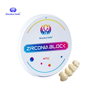 Alta trasmittanza preombreggiata 1350Mpa HTC blocchi di <span class=keywords><strong>Zirconia</strong></span> dentale per 98mm Open <span class=keywords><strong>CAD</strong></span> <span class=keywords><strong>CAM</strong></span> sistema dentale <span class=keywords><strong>Zirconia</strong></span> - Product Image 2