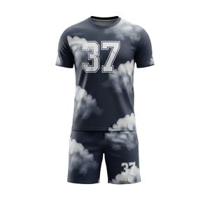 Uniforme de Fútbol Personalizado al por Mayor, Sublimado con Diseño de Nubes, Secado Rápido, Transpirable, para Entrenamiento Deportivo - Product Image 1