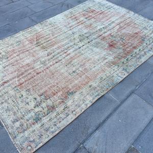 พรมตุรกีขนาด 5.2x8.7 ฟุต, พรมเปอร์เซียสีแดงแบบวินเทจทำจากขนสัตว์ - Product Image 3