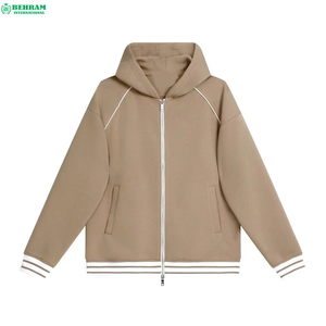 Unisex Heavy Weight Cotton Zip up <b>Hoodie</b> Custom Printed Logo Thermal Wholesale Heavy Weight Premium Zipper Hoodies Men Low Price - Product Image 6
