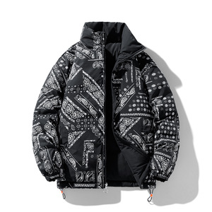 Veste matelassée noire d'hiver personnalisée avec logo 2023 pour hommes et femmes, manteau épais, design réversible, vestes matelassées pour hommes, livraison DDP - Product Image 1