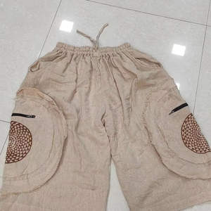 Short Cargo décontracté pour femme en mélange de rayonne 100% coton solide respirant avec taille élastique taille moyenne coupe ample teint uni - Product Image 3