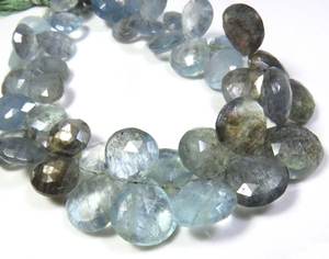 ลูกปัดเหลี่ยมเพชรพลอยสีฟ้าสีฟ้าธรรมชาติขนาด9-11มม. กับ8.5 "Strand Moss เพชรพลอยหลวมสำหรับเครื่องประดับเจียระไน - Product Image 2