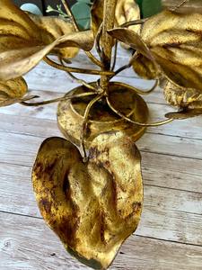 Pièce maîtresse de plante feuille d'or de luxe décor de table élégant pour salon bureau mariage événement cadeau affichage décoration - Product Image 2