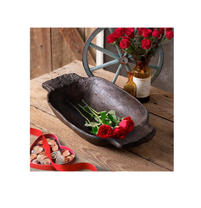 Bol décoratif en pâte en bois pour la décoration intérieure et le bol de pâte de vache en bois de bougie 3 pièces et vente - Product Image 1