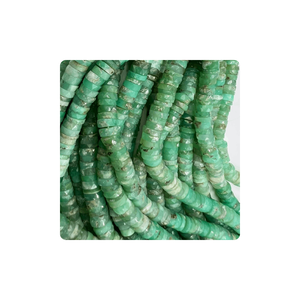 Perles de chrysoprase australienne naturelle facettées en forme de heishi, 7-8 mm, perles de pierres précieuses pour la fabrication de bijoux, 14 pouces - Product Image 6