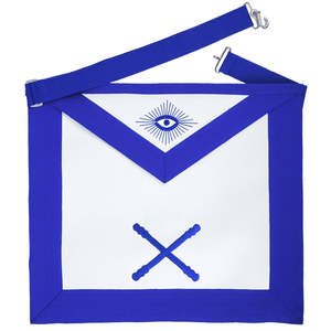 Custom Made High Quality Blue Lodge Masonic Masters Apron 3D Design Embroidered Technics Logo Regalia Aprons Collars Sale - Product Image 1