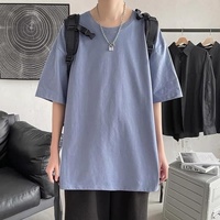 T-shirts surdimensionnés pour hommes T-shirt à col rond à la mode Streetwear T-shirt à manches courtes lourd