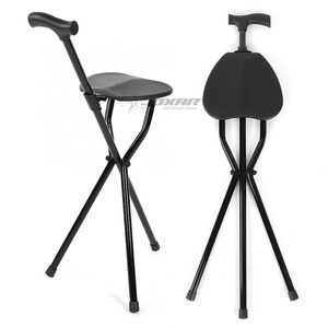 Bastón plegable, bastón de viaje compacto con mango resistente, Punta antideslizante, altura ajustable, ligero para senderismo, personas mayores - Product Image 3