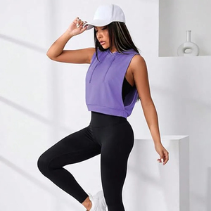 Camisetas Cortas Deportivas al Por Mayor para Mujer, Ropa Deportiva de Verano, Camiseta Corta Sexy de Algodón para Mujer, Camisetas Ajustadas para Correr - Product Image 5