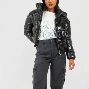 Chaqueta Bomber Extra Grande para Mujer, de Alta Calidad, con Capucha Gruesa, Transpirable, con Exterior Desmontable de Nailon, 100% Poliéster Acolchado, para Invierno - Product Image 4