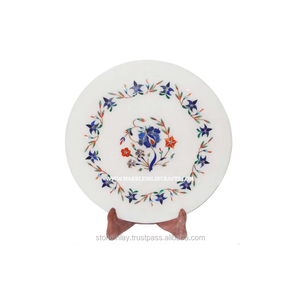 Conception unique d'excellente qualité de plaque d'incrustation de marbre blanc avec la forme ronde pour le but de décoration de maison et d'hôtel au meilleur prix - Product Image 6