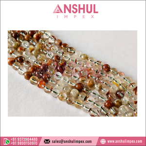 Hebras de cuentas redondas de ludiolita de la más alta calidad para prácticas curativas y fabricación de joyas de proveedor indio, novedad de 2024 - Product Image 1