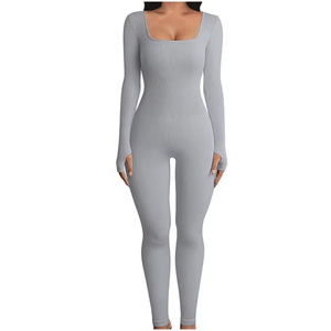 Body de ropa activa de alta calidad para mujer, estilo informal, mono de Fitness sólido, Control de barriga para verano, invierno, entrenamiento para correr - Product Image 3