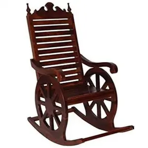 Moderner Schaukel stuhl aus reinem Holz, Schaukel stuhl aus massivem Holz, Entspannungs stuhl aus Holz für zu Hause