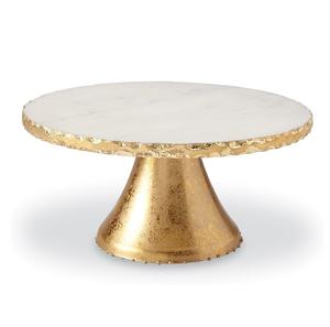 Soporte de pastel de metal estándar de latón AK con tapa de mármol blanco soporte de pastel hecho a mano para aniversario de boda/ocasión - Product Image 4