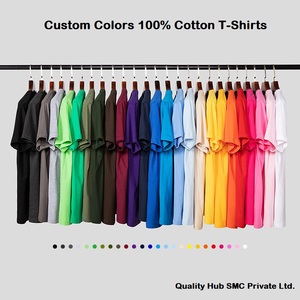 Etiquetas de Envío Inmediato, 100% Algodón Teñido en Prenda, Transpirable, Ecológico, Camisetas Casuales para Hombre, Lisas, al por Mayor, Talla Grande, Corte Regular - Product Image 5