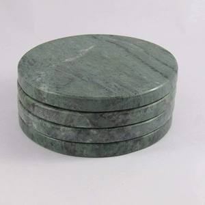 Posavasos de té de mármol Vintage 2025 antiguo oscuro fabricante al por mayor posavasos de té de mármol de mesa hecho a mano de nuevo diseño - Product Image 4