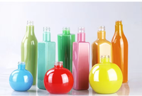 Bouteille de boisson en PET de qualité alimentaire en forme de boule de 350 ml (12 oz) avec bouchon à vis, 100 pièces/boîte, modèle B1101