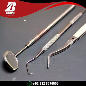 Kit d'examen dentaire 1 pièce en acier inoxydable le plus vendu : Miroir, pince d'hygiène, explorateur et outils de nettoyage - Product Image 6