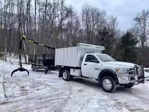 รถพ่วงดั๊มพ์สำหรับงานเกษตร 8 ตัน ลดราคาพิเศษ ระบบไฮดรอลิก แบบเพลาเดียว พร้อมอุปกรณ์เกียร์สำหรับงานเกษตร  พร้อมคันลาก 55 เมตร - Product Image 3