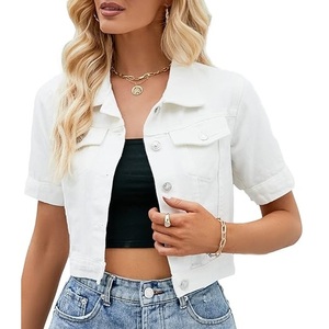 Chaqueta vaquera de manga larga para hombre de secado rápido, chaqueta vaquera elástica lavada con ácido de talla grande, bolsillos delanteros en blanco para exteriores, Chaquetas vaqueras de invierno para hombre - Product Image 2
