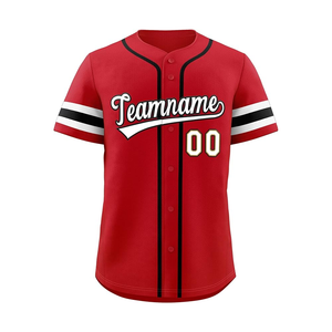 Jersey de béisbol al por mayor uniformes de béisbol en blanco de secado rápido poliéster personalizado su propio diseño uniformes de béisbol lisos - Product Image 1