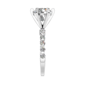 Anillo de Compromiso de Plata con Certificado IGI para Mujer, Moissanita con Corte Brillante, Engaste de Puntas, para Bodas, Venta al por Mayor - Product Image 2