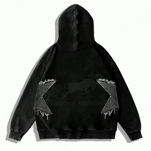 Sweat-shirt tendance à capuche déchiré pour homme, style urbain, sweat-shirt déchiré à prix raisonnable - Product Image 2