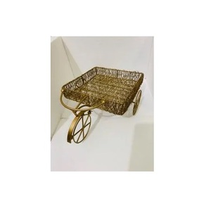 Panier en fil métallique en maille de couleur dorée pour le rangement de cadeaux à bas prix panier rectangulaire en métal de forme pour la vente en gros - Product Image 3