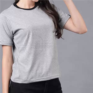 2025 nueva llegada OEM Logo personalizado Color diseño mujer camiseta al por mayor camiseta mujer 100% algodón cuello redondo - Product Image 6