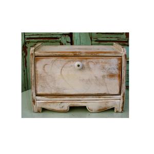 Compact <b>wooden</b> bread <b>box</b> with generous interior smooth top lid sturdy construction ideal for storing daily fresh bread safely - Product Image 2