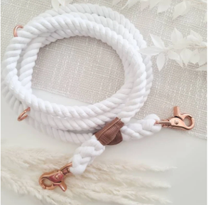 Hands-Free White Cotton Dog Rope <b>Leash</b> - Product Image 4