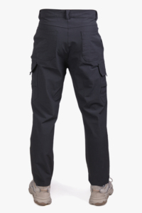 Pantalones Tácticos Negros de Alta Calidad, 100% Algodón, Cómodos, Flexibles, Corte Regular, Estilo Casual, Cintura Media, Lavado Oscuro, Suministro al por Mayor - Product Image 3