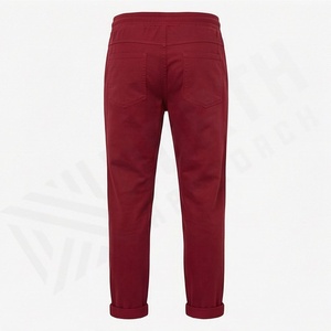 Customized Made Men Premium Quality Lightweight Casual Trousers New Arrival Design Trousers For Men Soft <b>Fabric</b> Modern Fitting - Product Image 2