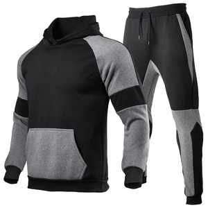 2024 hombres invierno ocio deportes traje con capucha manga larga Fitness pantalones empalme moda tendencia Jogging aeróbicos conjuntos transpirables - Product Image 3