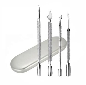 Empujadores de cutículas de acero inoxidable de alta calidad, instrumento elegante para el cuidado de las uñas de doble cara con etiqueta personalizada, instrumentos para el cuidado de la vida - Product Image 4