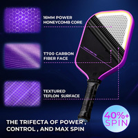 Pala de Pickleball para Principiantes, Recreativa, Personalizada, Fabricada por OEM, Ligera, Núcleo de EVA, Punto Dulce Grande, Agarre Cómodo, para Todas las Edades, para Exteriores