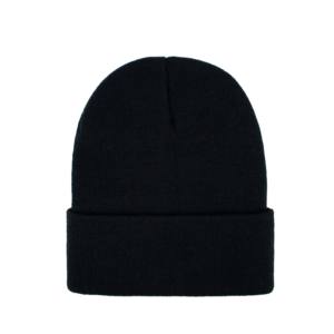 Unisex Winter Merino <b>Wool</b> Rib Knit Cuff Beanie <b>Hat</b> with Customized Logo Classic Adult Baseball Cap Sporty Style for <b>Men</b> Women - Product Image 2