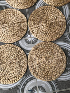 Manufacture Handicrafts Water Hyacinth Charger Plate - Color Seagrass <b>Placemat</b> for Kitchenware Home Restaurant Decoration - Product Image 5