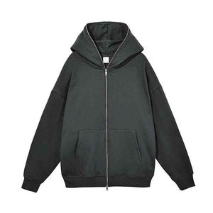 Sweat à capuche personnalisé des fabricants pour hommes 100% coton à bas prix quantité minimale de commande Sweats à capuche thermiques zippés pour l'hiver Design personnalisé - Product Image 2