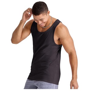 OEM Service Men's Casual Summer Tank <b>Top</b> From Bangladesh 100% Cotton Single Jersey Solid Color O-neck Sleeve Less Best Price! - Product Image 3