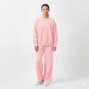 Conjunto de Sudadera Holgada y Pantalones Deportivos Anchos para Mujer, 100% Algodón, Secado Rápido y Transpirable, Ropa Casual y Cómoda para Estar en Casa - Product Image 2