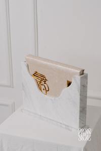 Porte-livre en marbre moderne de luxe pour la maison chambre à coucher chambre d'amis salon jardin anniversaire mariage Diwali pour livres islamiques - Product Image 5