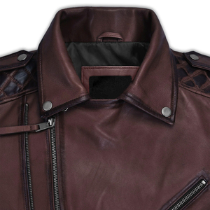 Chaqueta de cuero de vaca de capa superior para hombre, chaquetas de cuero cómodas a prueba de viento, chaqueta de invierno de cuero con cremallera en blanco - Product Image 3